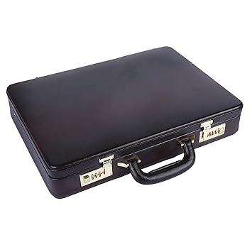 Hammonds Flycatcher Leatherette Premium Briefcase Attache Bag|Office|Meeting|Board Dimention : 17 x 12.5 x 3 Inch