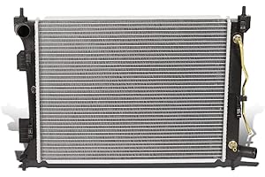 DNA Motoring OEM-RA-13253 Factory Style Aluminum Core Cooling Radiator Replacement Compatible with 12-14 Attitude, 12-17 Accent/Rio AT/MT, 19-11/16" W X 14-13/16" H X 5/8"