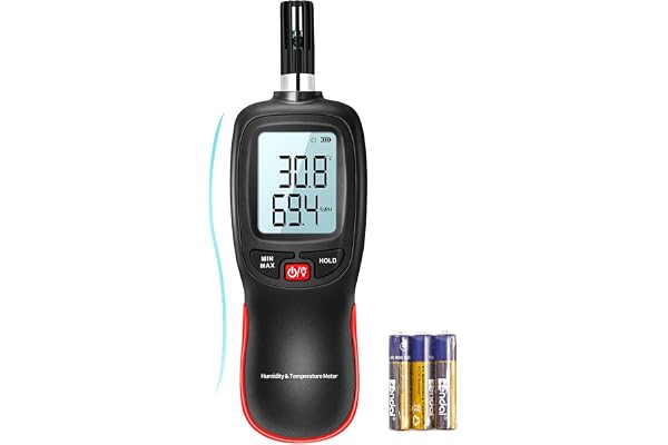 APOMONO WT83 Temperature Humidity Meter, High Precision Thermometer Hygrometer with Ambient Dew Point Wet Bulb Temperature In