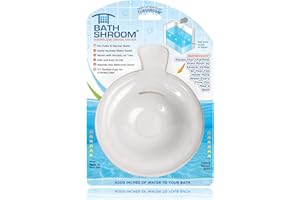 STOPSHROOM BathShroom Bathtub Overflow Drain Cover - Bath Tub Overflow Cover, Bathroom Spa Accessories, Adds Inches of Water for Deeper & Warmer Bath
