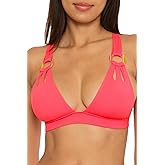 BECCA Women's Color Code Ring Bikini Top, Adjustable, Tie Back, Swimwear Separates