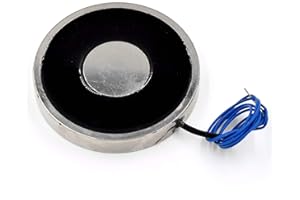 AKZYTUE DC 12V 200N 44LB/20Kg Suction Holding Sucker Round Electric Magnet Solenoid Lifting Cylinder Electromagnet 70 x 10mm