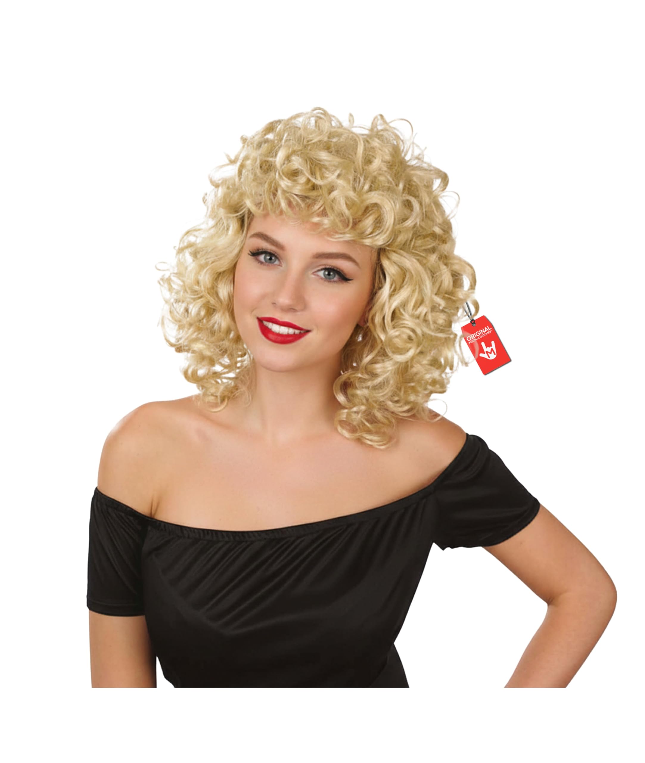 Fun Shack 80's Blonde Curly Wig for Women - 1980s Costume Accessory for Fancy Dress, Movie, and Party, One Size