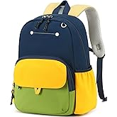 BTOOP Kids Backpack for Boys Girls 3-6, Preschool Kindergarten Backpack with Insulated Lunch Compartment & Chest Strap, Cute Lightweight School Travel Bag Fits A4 Folder