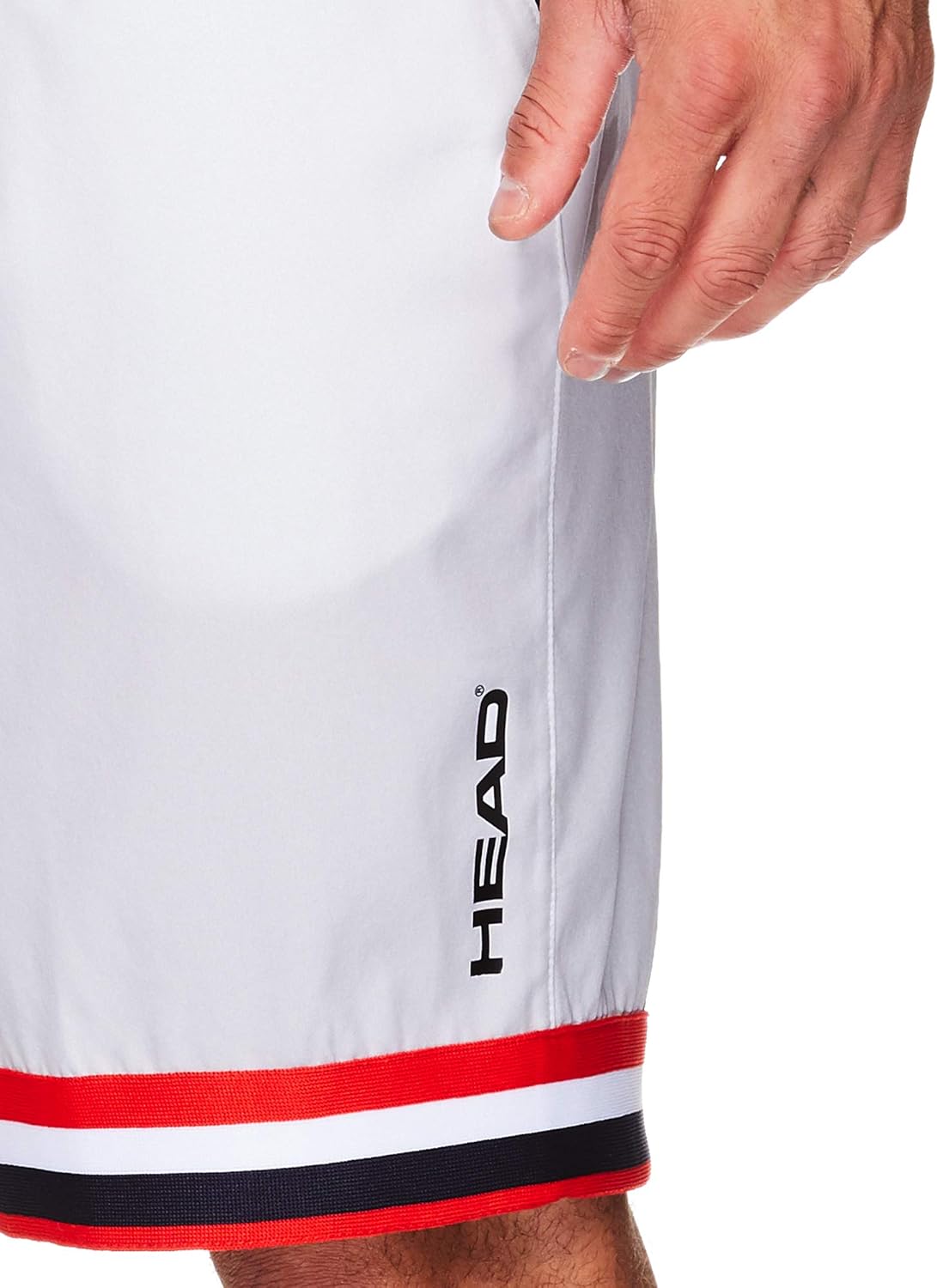HEAD Men's Break Point Mesh Insert Workout Gym & Running Shorts w/ Elastic Waistband & Drawstring: Clothing