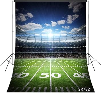 Amazon Com Lb 5x7ft Football Backdrop Sports Field Stadium Super Bowl Blue Sky Backdrops For Photography Newborn Baby Shower Kids Birthday Party Portrait Photo Booth Studio Props Camera Photo