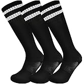Marchare Boys Soccer Socks Toddler Athletic Socks Knee High Striped Football Socks For Boys Girls
