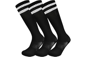 Marchare Boys Soccer Socks Toddler Athletic Socks Knee High Striped Football Socks For Boys Girls