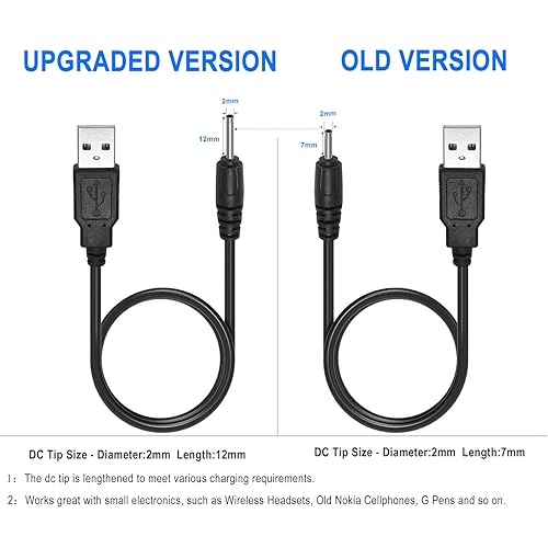 USB DC Charger Charge Charging Cable for Mini S530 Smallest Invisible  Wireless Bluetooth Earbuds Earphones Hea