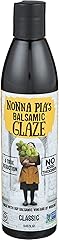 Nonna Pia’s Classic Balsamic Glaze - IGP Certified Balsamic Vinegar Glaze from Modena - Thick, Velvety Balsamic Glaze Drizzle