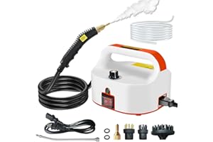UANKOY Handheld Steam Cleaner For Home, 2500w High Pressure Steamer For Cleaning, Portable Steamer For Car Detailing， High Heat Steamer For Bed Bugs,Couch,Kitchen, Bathroom,Grout And Tile (Orange)