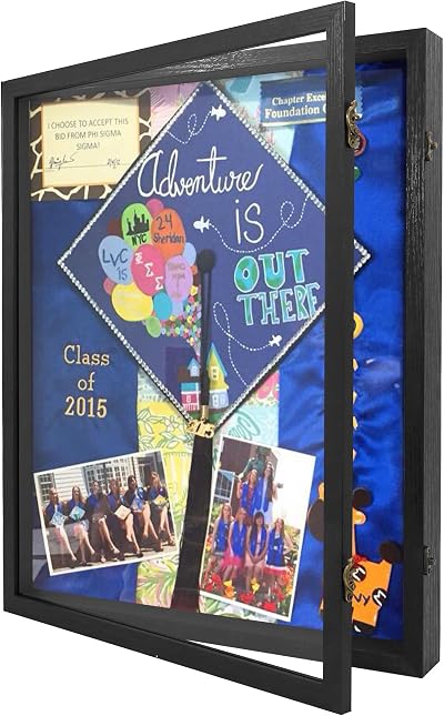 GraduatePro Shadow Box 16x20 Large White Deep Frame Memorabilia Keepsake