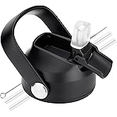 Snowfall Lids with Straw for Hydro Flask Wide Mouth 12-40 oz, Replacement Lids for Simple Modern, Iron Flask, Thermoflask