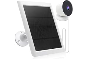 SUDENWLIS Solar Panel for Google Nest Cam Outdoor or Indoor, Battery(2nd Generation),5V 4W Weatherproof Solar Power Charger for Google Nest Cam with 10FT/3M Cable