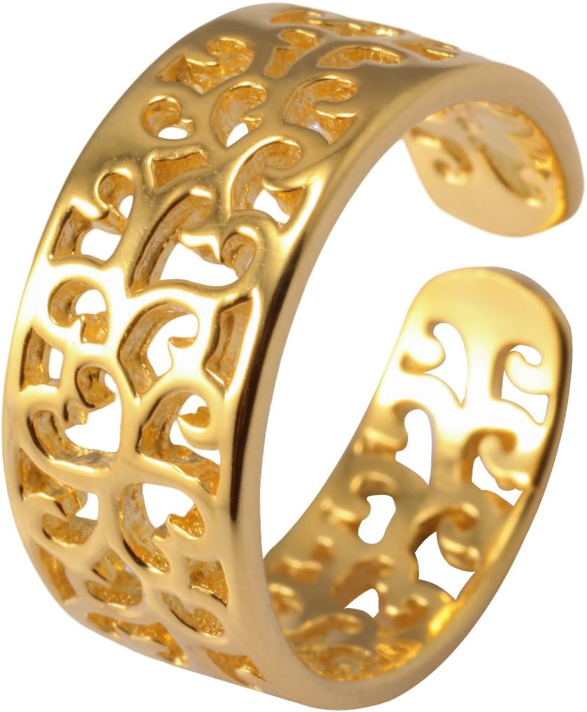 VIKI LYNN Toe Rings for Women Sterling Silver Adjustable Open Rings Tail Ring