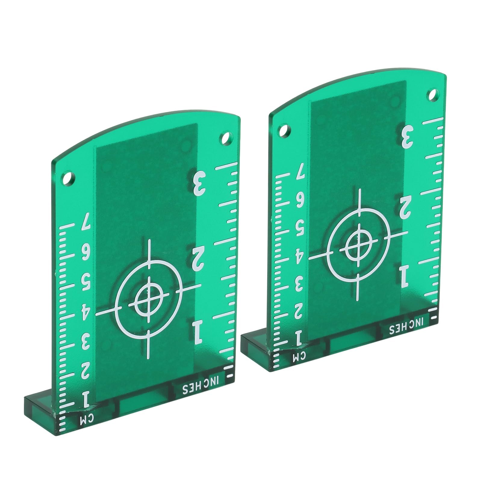 Uadme 2Pcs Magnetic Laser Targets for Green, Cross Line Laser Level Card Plate with Double Scale for Floor Levelling and Wall Alignment