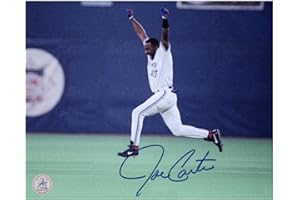 Joe Carter Autographed Toronto Baseball Home Run Celebration 8x10 Photo