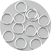 HDSupplies 200 Pieces - 6mm Jump Rings Shiny Silver Tone Plated - 21 Gauge