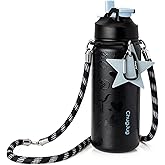 ChugJug Insulated Water Bottle 32 oz with Strap, Leak-Proof Stainless Steel Water Bottle with Flip Straw & Spout Lid, BPA-Free, Reusable Cute Metal Water Bottles for Women & Girls, Keeps Drinks Cold