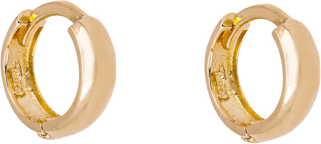 9ct Gold Huggie Hoop Earrings Amazon.co.uk Jewellery