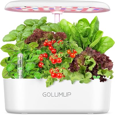 GOLUMUP Hydroponics Growing System 12 Pods Indoor Garden with LED Light