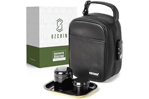 OZCHIN Large Smell Proof Bag with Combination Lock Odor Proof Lock Box Travel Storage Case Activated Charcoal Bag Great Christmas Gift (Black)