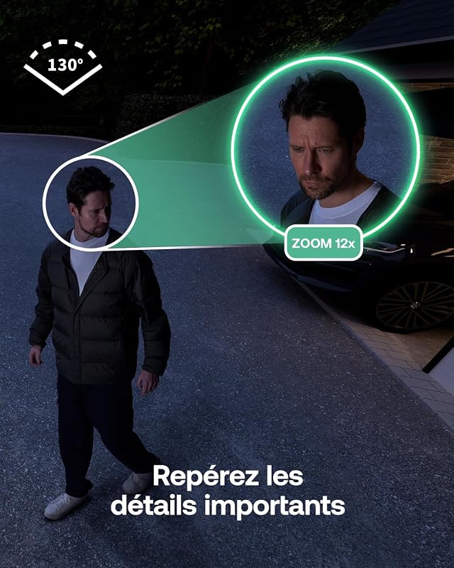 Essential 3, Caméra de Surveillance WiFi, Vidéo 2K, 2 Caméras