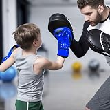 Grosee Kids Boxing Gloves 6oz 8oz Blue Youth Training Sparring MMA Muay Thai view 9