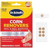 Dr. Scholl's Corn Removers Seal &amp; Heal Bandage, Hydrogel Technology, 6 ct | Corn removers for toes and corn remover pads that provide shoe cushioning protection and all-day pain relief