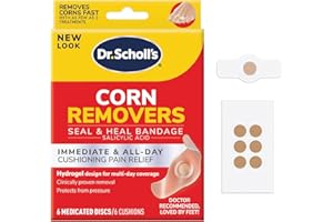 Dr. Scholl's CORN REMOVERS Seal & Heal Bandage with Hydrogel Technology, 6 ct // Removes Corns Fast And Provides Cushioning Protection Against Shoe Pressure And Friction For All-Day Pain Relief