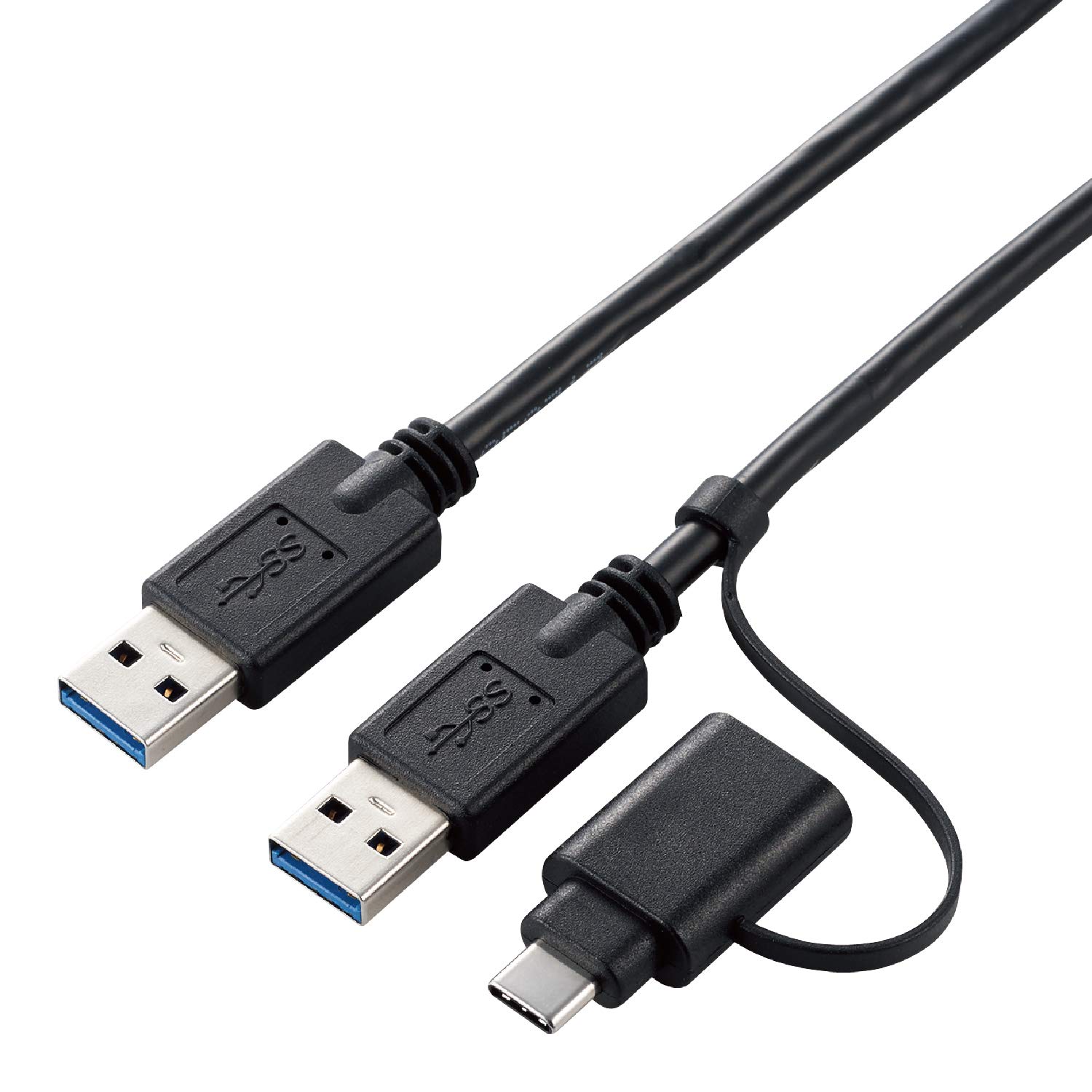 エレコム データ移行ケーブル [ Windows Mac対応 ] USB3.0 Type-Cアダプタ付属 1.5m ブラック UC-TV6BK商品画像