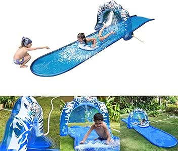 NIUJF Piscinas Pista Deslizante Infantil Juegos De Piscina En El Patio