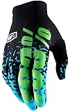 Inconnu 100% celium Unisex Adult Mountain Bike Glove, Black/Cyan