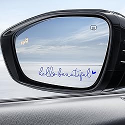 LLII Hello Beautiful Rearview Mirror Decal Car