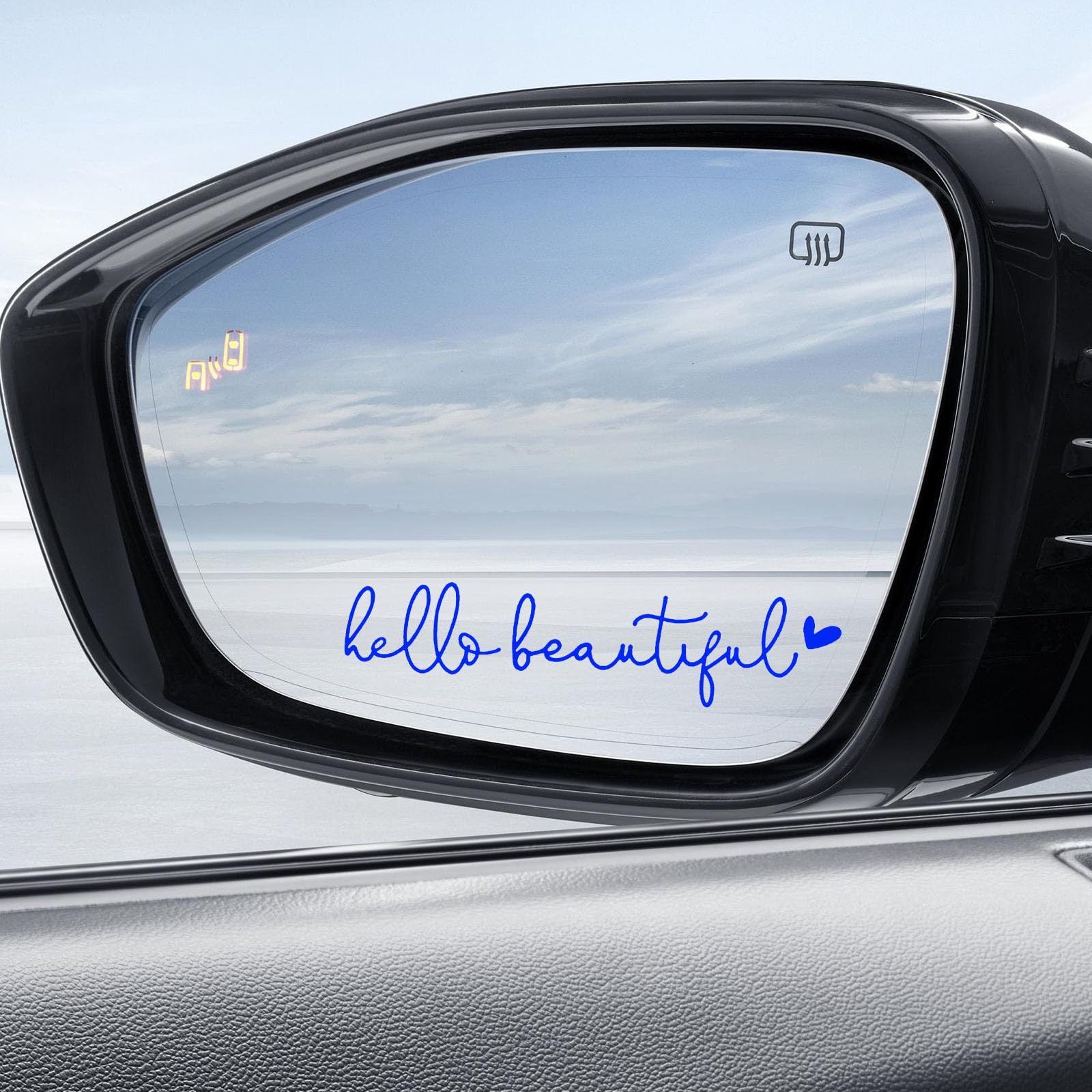 LLII Hello Beautiful Rearview Mirror Decal Car