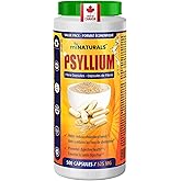 Psyllium Husk Fibre Capsules Supplement | 500 Capsules (525mg of Psylium Husk Powder in ea Pill) | Fibre Supplement | VALUE P