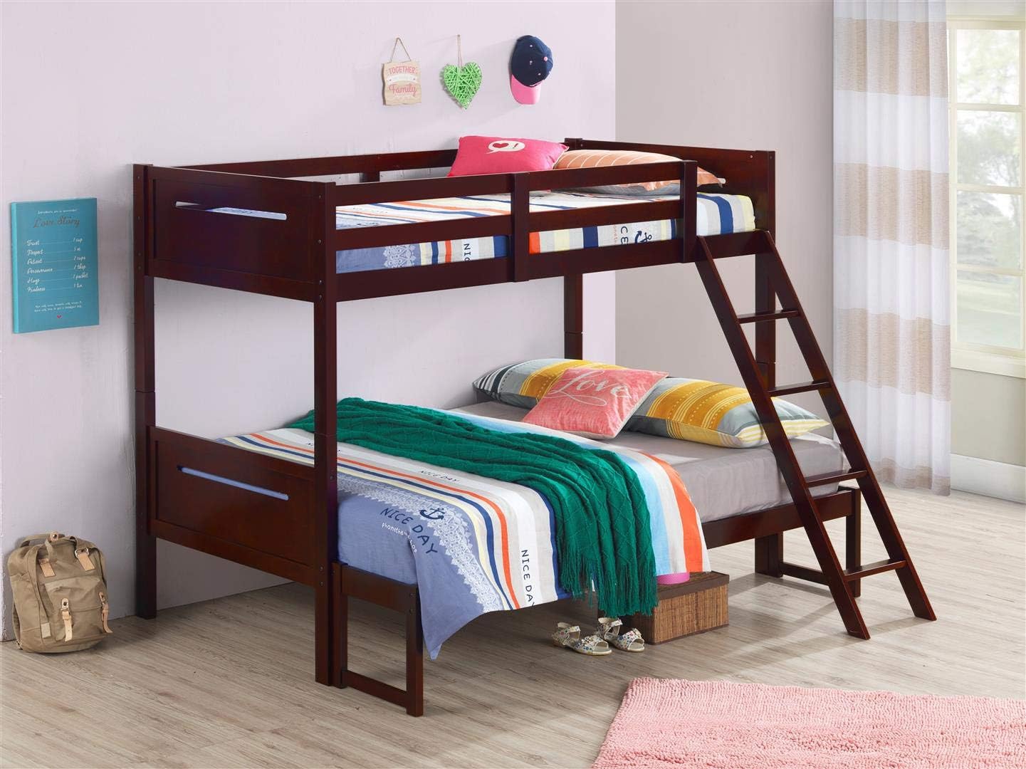 coaster bunk beds twin over full