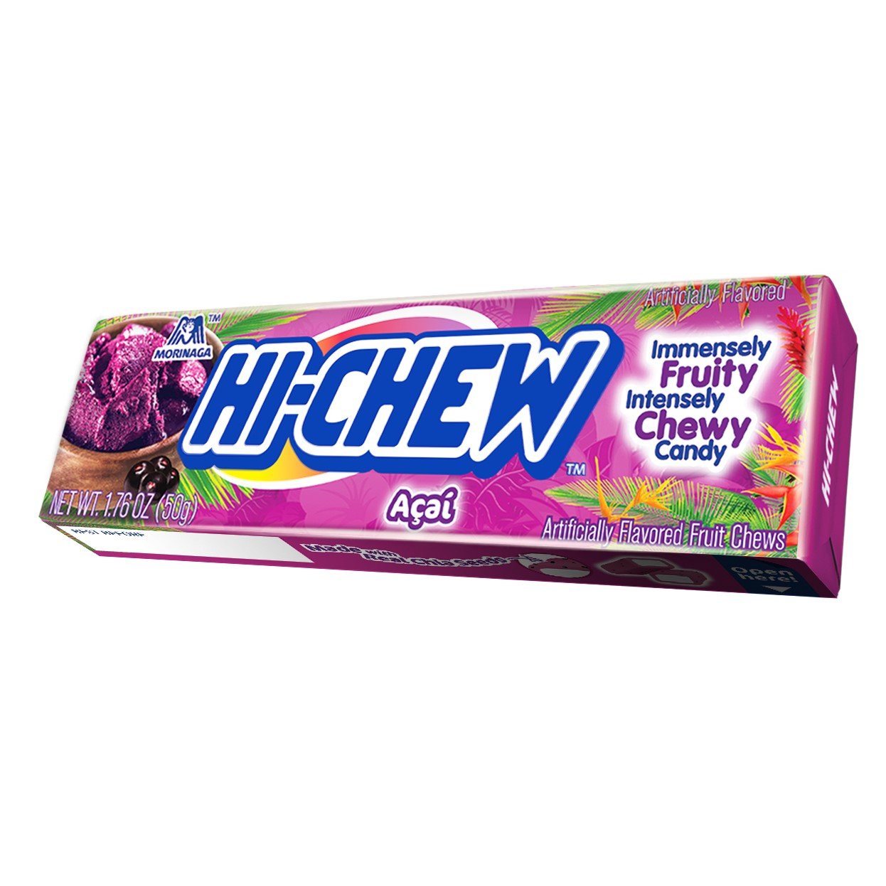 Hi-Chew Sensationally Chewy Japanese Fruit Candy, Acai, 1.76 Ounce (Pack of 10)