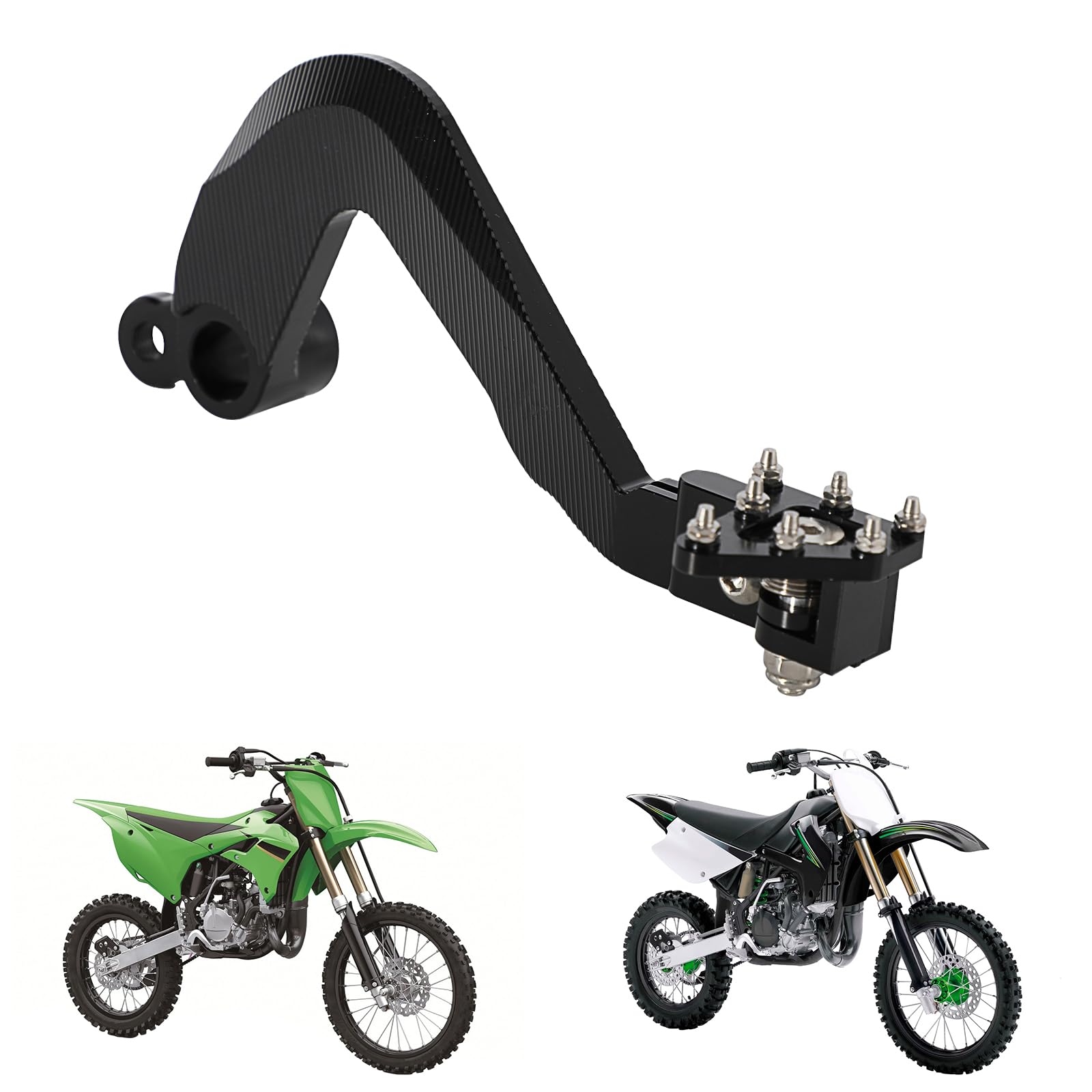 Photo 1 of USTPO Dirt Bike Rear Brake Pedal Folding CNC Foot Lever for KX 85 KX85 2001-2025 KX112 2022-2025 KX100 2001-2021 KX65 2000 Dirt Pit Bike Black