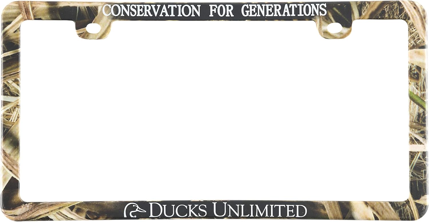 Ducks Unlimited License Plate Frame, Mossy Oak Shadow