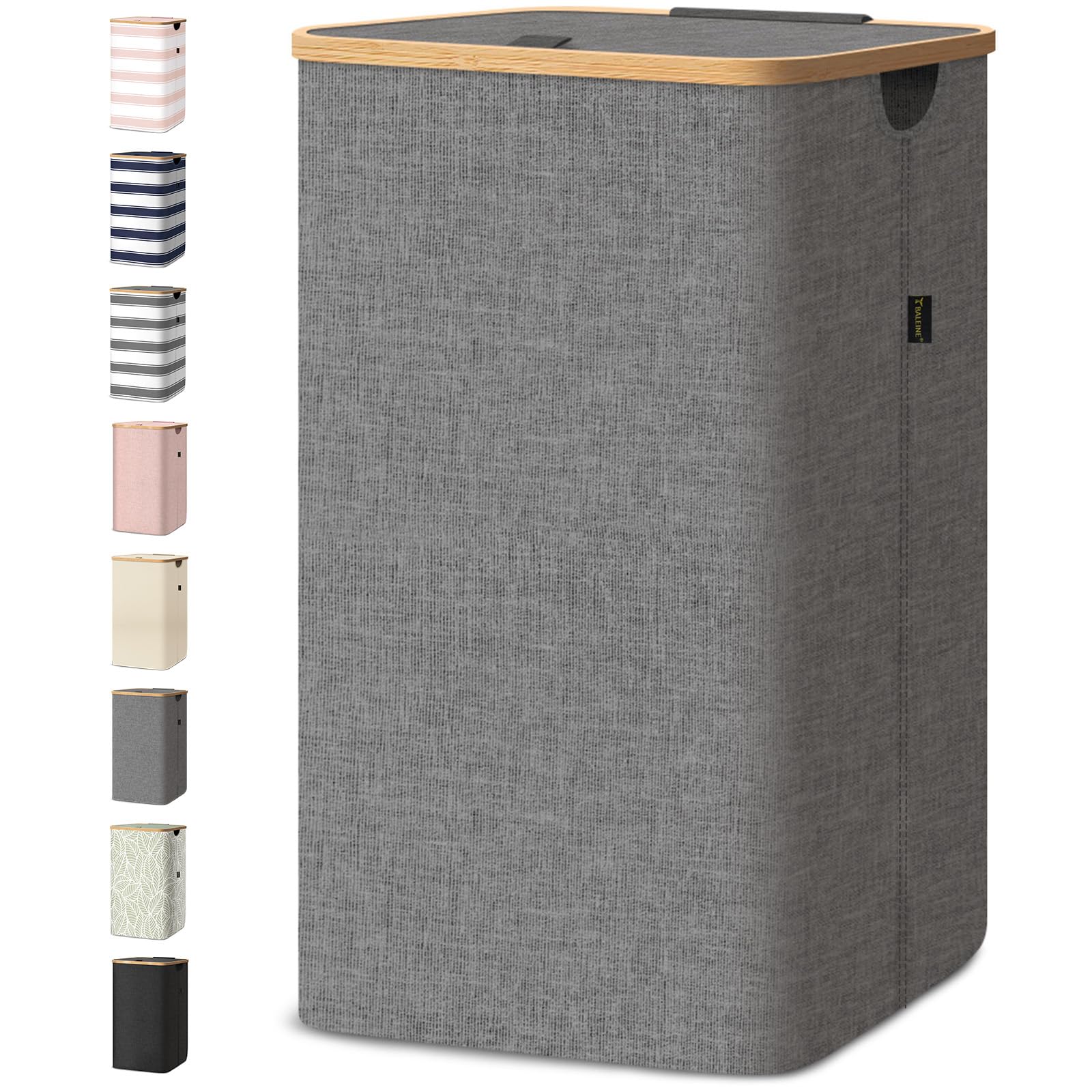 Photo 1 of * factory sealed *
BALEINE Laundry Hamper with Lid, Tall Laundry Baskets with Bamboo Pull Handles, Large Laundry Bin with Internal Support (18 Gal/70L, Grey)