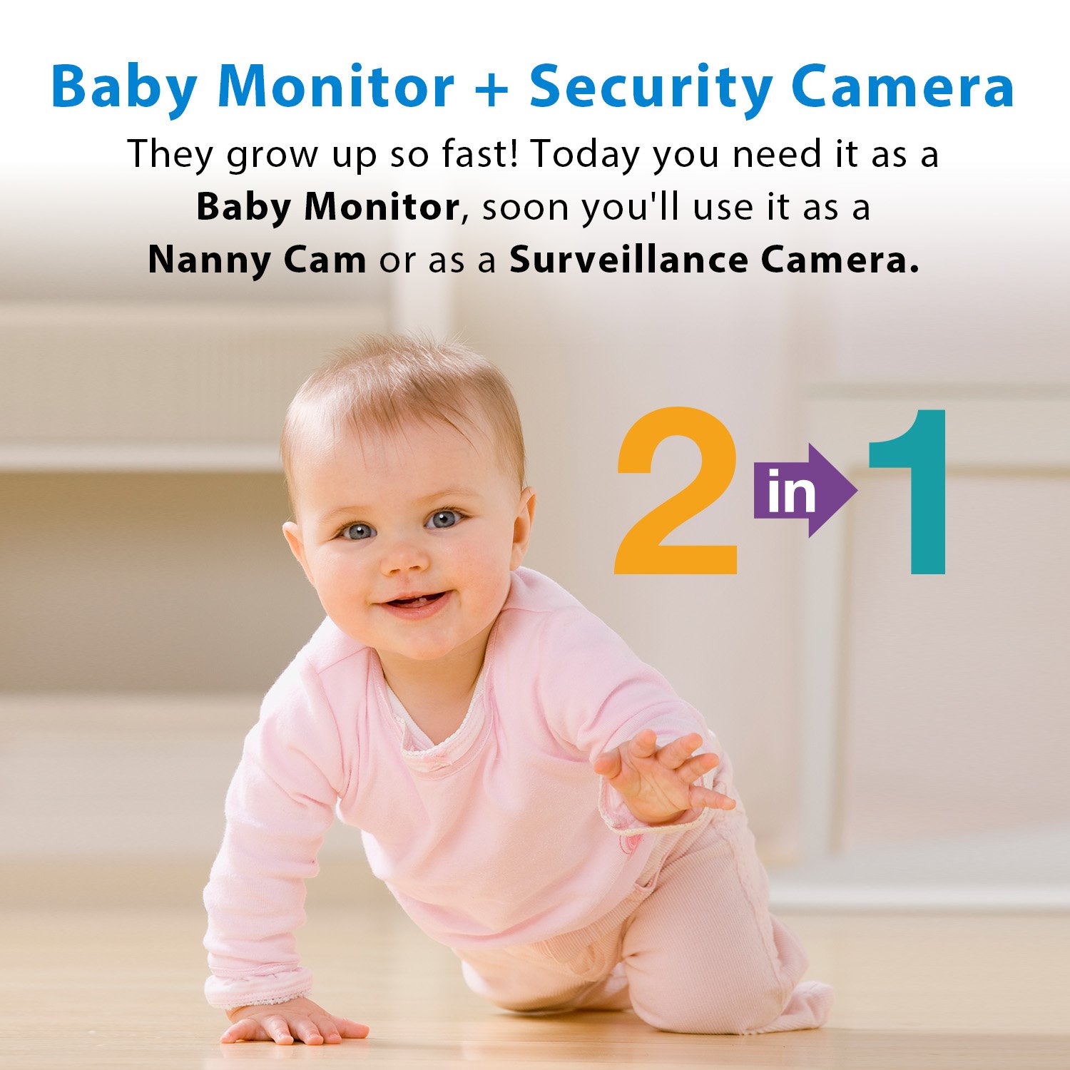 Provision-ISR 1080p HD WIFI Camera (2.0 Megapixel), Pan/Tilt IP Security Surveillance System, Baby Monitor, Nanny Cam, 2 Way Talkback, White