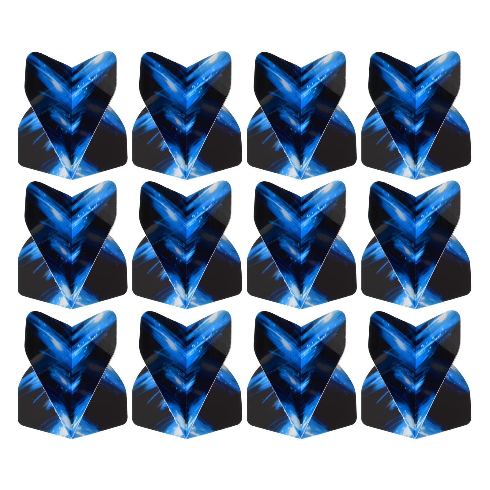 PATIKIL Dart Flights, 12 Pack PET Standard Darts Accessories Replacement Parts for Soft Tip Steel Tip, Black, Blue
