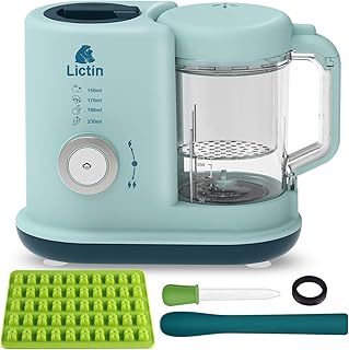Lictin Babynahrungszubereiter 4 in 1 Babynahrung Dampfgarer Baby Mixer Aufwärmen Multifunktionen Küchenmaschine