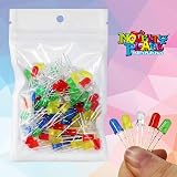 NOVELTY PLACE 100 Pcs 5mm LED Diodes White Red Yellow Green Blue 2V-3V 20mA view 2
