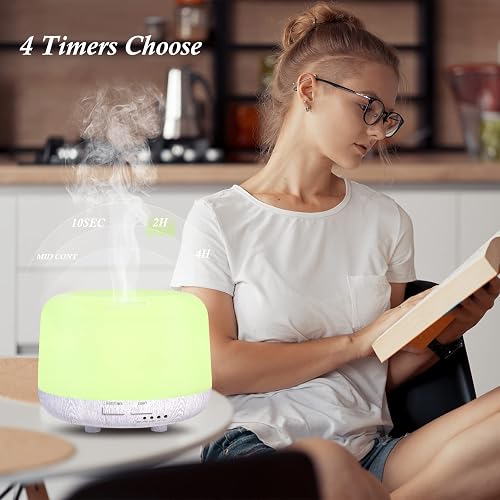 SPLITSKY Aromatherapy Essential Oil Diffuser - 300ml With Remote, 7 Color LED, Cool Mist Humidifier - View #3
