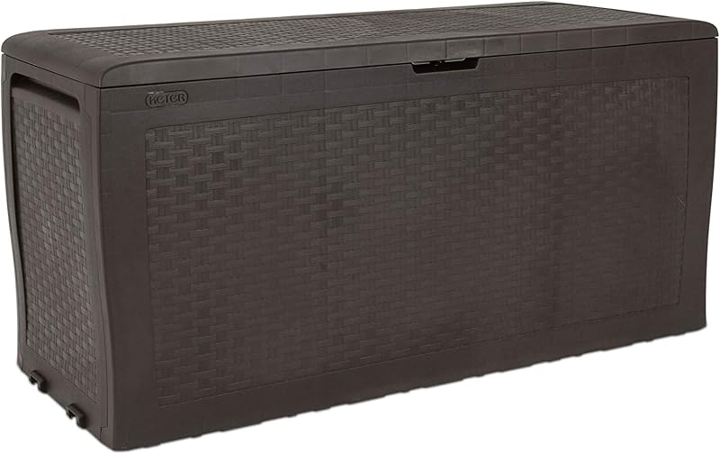 Keter Samoa Outdoor Trunk with Wood Effect Brown 116.7x44.7x57 cm