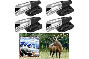HZEL Car Deer Warning Whistles Device, 4PCS Waterproof Vehicle Horn Sensor Repellent with Adhesive Tapes, Automotive Exterior Animal Alert Accessories, Universal for Motorcycles(Silver/White Glue)