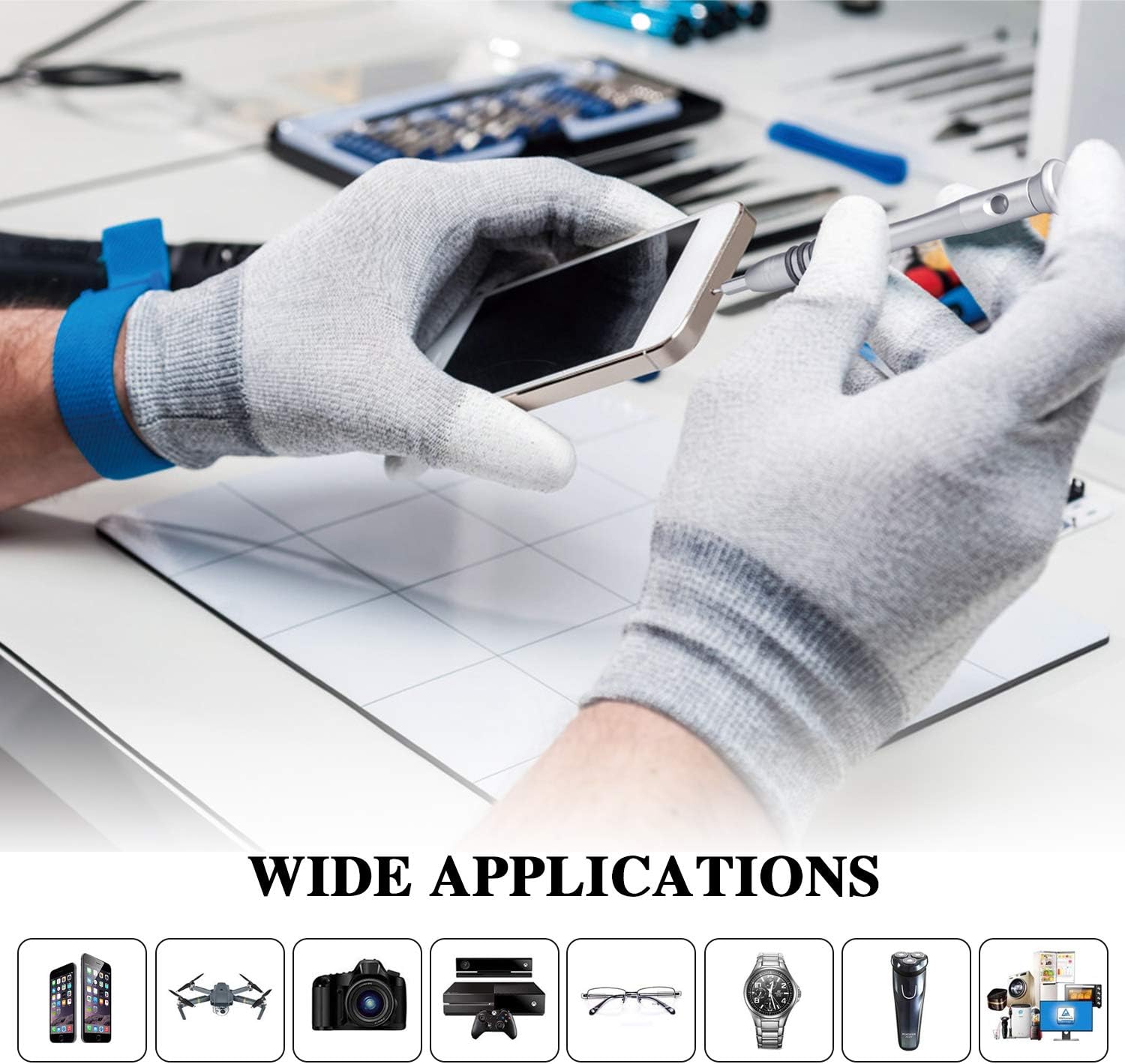 GANGZHIBAO Precision Screwdriver Set,61 in 1 with 56 Bits Screwdriver Kit, Magnetic Driver Electronics Repair Tool Kit for iPhone, Macbook, PS4,Computer, PC, Game,Phone with Anti-Static Wrist Strap: Electronics