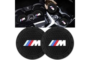 GENERIC Silicone Non-Slip Car Cup Holder Coasters for BMW M X1 X3 M3 M5 X1 X5 X6 Z4 3 5 7 Series 2Pcs Car Interior Accessories (2.75 Inch)